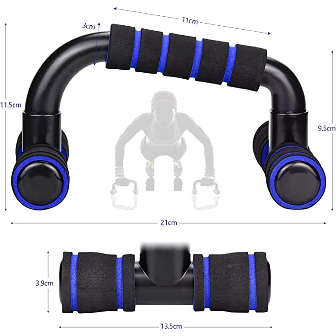 Steel push up bar dimensions.