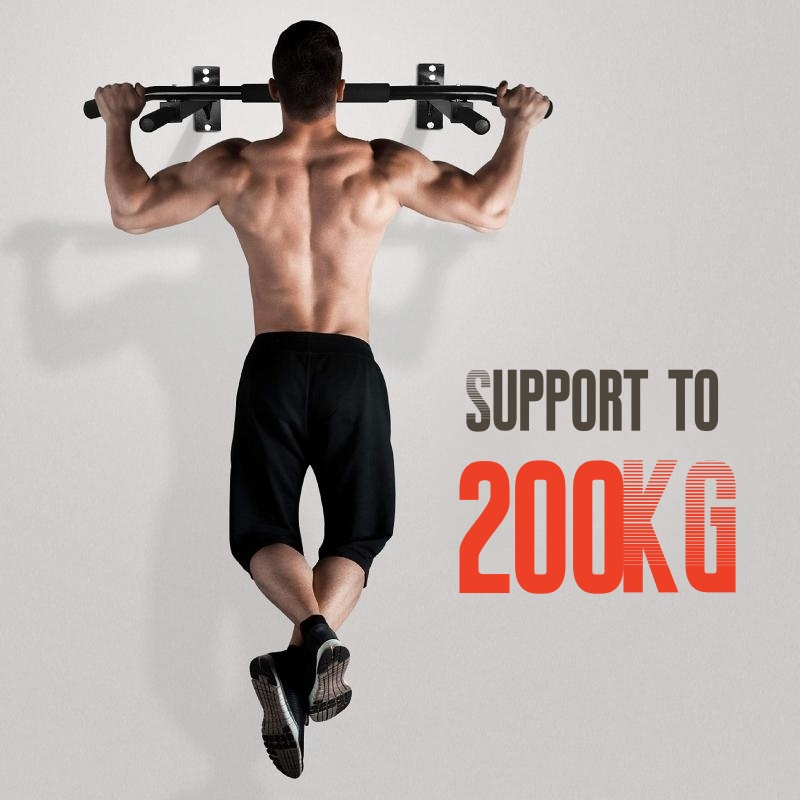 Multifunctional wall mounted pull up bar - maximum load