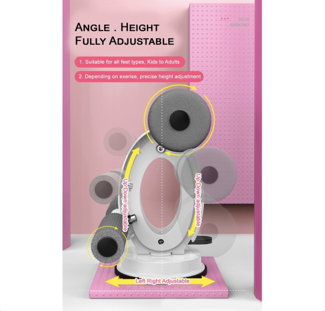 Circular adjustable double rod sit up bar - adjustment illustration